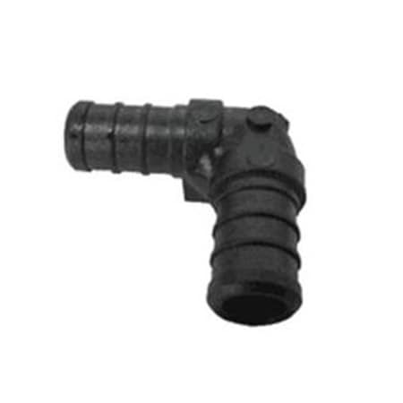 Elkhart 0.37 in. Black Polysulfone Fresh Water 90 Deg Elbow E6G-28815